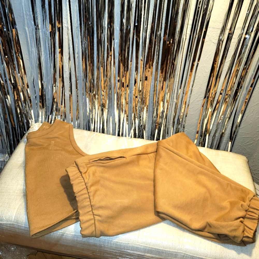 Fashion Nova Jogger Set  Cognac